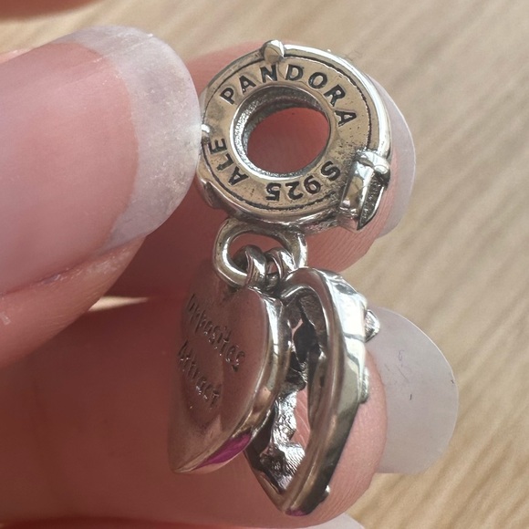NWOT Pandora x Disney Lady & the Tramp Heart Dangle Charm #798634C01 - Picture 6 of 11